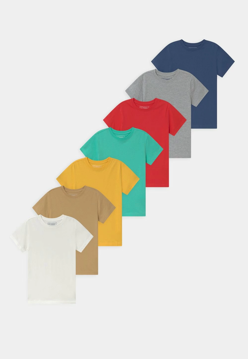 Offres 🔥 Friboo 7 PACK - T-shirt basique Qualité Fiable t-shirts col rond kids 🛒