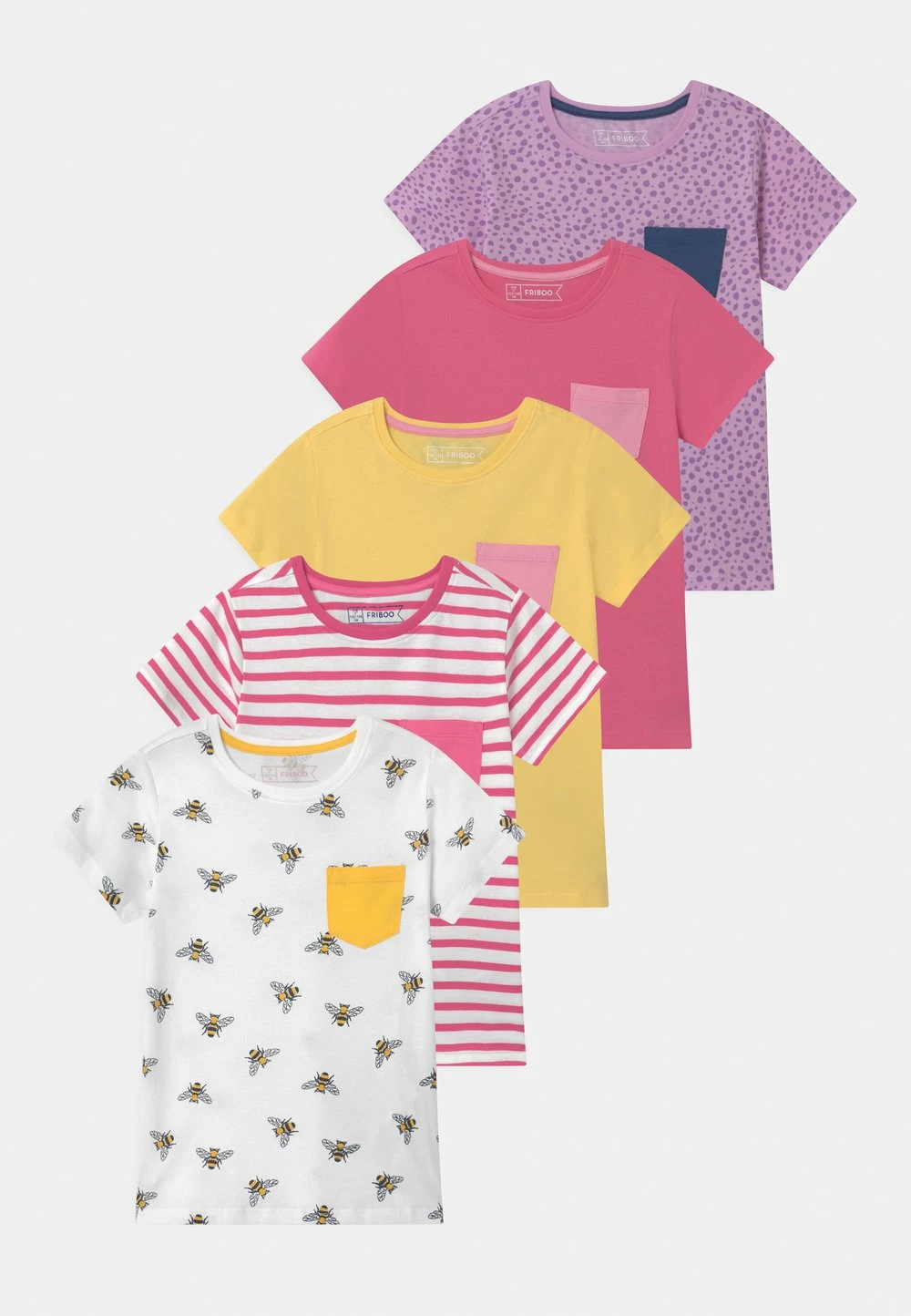 Grosses soldes 🛒 Prix Incroyables Friboo 5 PACK - T-shirt imprimé t-shirts col rond enfant 🌟 – Image 5