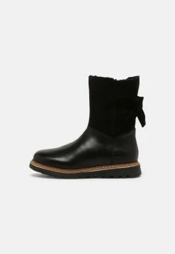Meilleure affaire 😍 Friboo LEATHER - Bottes de neige Prix Refroidis chaussures de neige rond kids ⌛ - 27, black