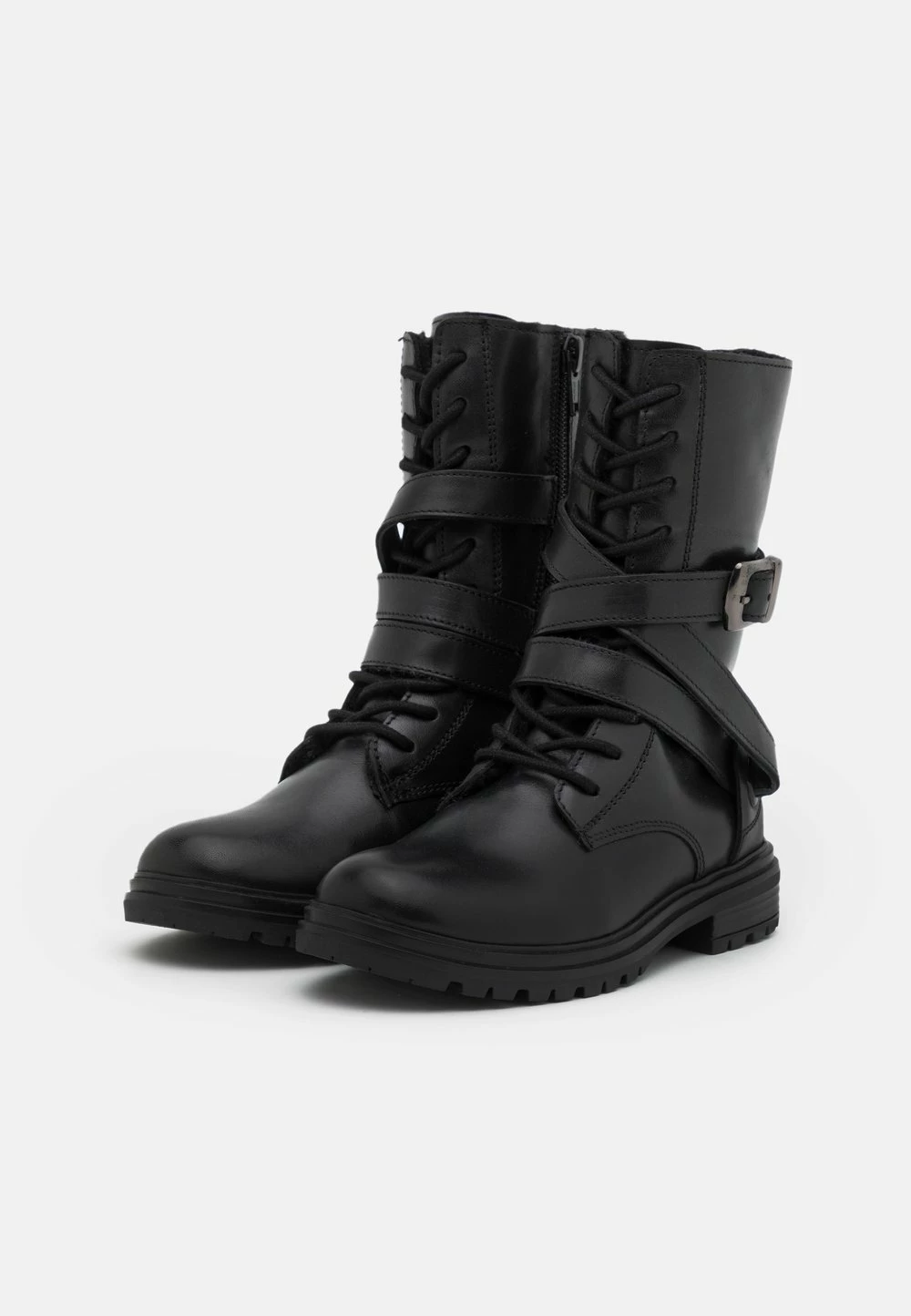 Coupon 🔔 Friboo Qualité Excellente LEATHER - Bottes à lacets bottes et bottines rond kids 👏 – Image 3